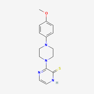 molecular formula C15H18N4OS B14089508 3-[4-(4-methoxyphenyl)piperazin-1-yl]pyrazine-2(1H)-thione 