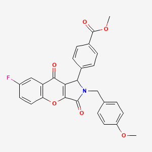 Methyl 4-[7-fluoro-2-(4-methoxybenzyl)-3,9-dioxo-1,2,3,9-tetrahydrochromeno[2,3-c]pyrrol-1-yl]benzoate