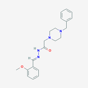 2-(4-benzylpiperazin-1-yl)-N'-[(E)-(2-methoxyphenyl)methylidene]acetohydrazide