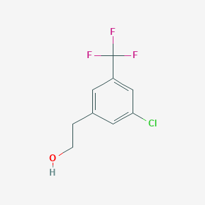 molecular formula C9H8ClF3O B1408953 2-[3-氯-5-(三氟甲基)苯基]乙醇 CAS No. 1894930-43-8