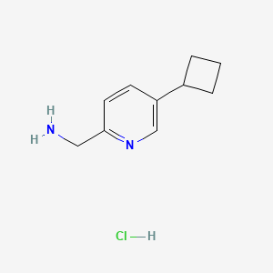 (5-Cyclobutylpyridin-2-yl)methanamine hydrochloride