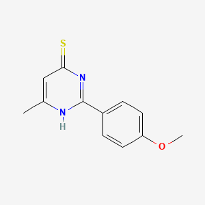 molecular formula C12H12N2OS B14089569 2-(4-methoxyphenyl)-6-methylpyrimidine-4(3H)-thione 