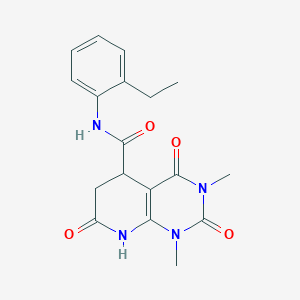 N-(2-ethylphenyl)-1,3-dimethyl-2,4,7-trioxo-1,2,3,4,5,6,7,8-octahydropyrido[2,3-d]pyrimidine-5-carboxamide