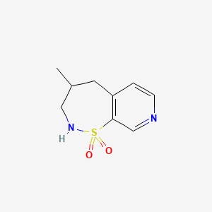 molecular formula C9H12N2O2S B1408958 4-Methyl-2,3,4,5-tetrahydropyrido[4,3-f][1,2]thiazepine 1,1-dioxide CAS No. 1799977-54-0