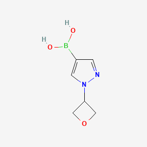 molecular formula C6H9BN2O3 B1408960 (1-(氧杂环-3-基)-1H-吡唑-4-基)硼酸 CAS No. 2226987-43-3