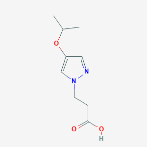 molecular formula C9H14N2O3 B1408962 3-(4-Isopropoxy-pyrazol-1-yl)-propionic acid CAS No. 1863360-13-7