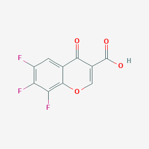 molecular formula C10H3F3O4 B14089625 4H-1-Benzopyran-3-carboxylic acid, 6,7,8-trifluoro-4-oxo- 