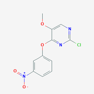 molecular formula C11H8ClN3O4 B1408965 2-氯-5-甲氧基-4-(3-硝基苯氧基)嘧啶 CAS No. 1643967-59-2