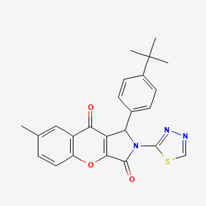 1-(4-Tert-butylphenyl)-7-methyl-2-(1,3,4-thiadiazol-2-yl)-1,2-dihydrochromeno[2,3-c]pyrrole-3,9-dione