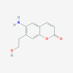 molecular formula C11H11NO3 B14089662 6-amino-7-(2-hydroxyethyl)-2H-chromen-2-one 