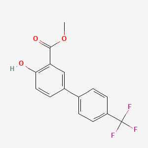 molecular formula C15H11F3O3 B14089665 4-Hydroxy-4'-(trifluoromethyl)biphenyl-3-carboxylic acid methyl ester 