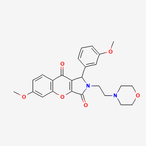 6-Methoxy-1-(3-methoxyphenyl)-2-[2-(morpholin-4-yl)ethyl]-1,2-dihydrochromeno[2,3-c]pyrrole-3,9-dione