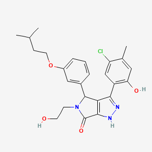 3-(5-chloro-2-hydroxy-4-methylphenyl)-5-(2-hydroxyethyl)-4-[3-(3-methylbutoxy)phenyl]-4,5-dihydropyrrolo[3,4-c]pyrazol-6(2H)-one