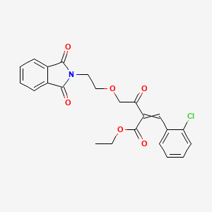 molecular formula C23H20ClNO6 B14089702 Ethyl 2-(o-chlorobenzylidene)-4-(2-phthalimidoethoxy)acetoacetate 