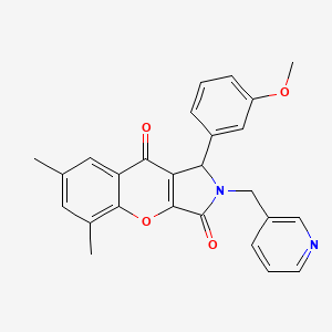 1-(3-Methoxyphenyl)-5,7-dimethyl-2-(pyridin-3-ylmethyl)-1,2-dihydrochromeno[2,3-c]pyrrole-3,9-dione