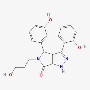 3-(2-hydroxyphenyl)-4-(3-hydroxyphenyl)-5-(3-hydroxypropyl)-4,5-dihydropyrrolo[3,4-c]pyrazol-6(2H)-one