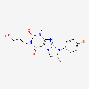 8-(4-bromophenyl)-3-(3-hydroxypropyl)-1,7-dimethyl-1H-imidazo[2,1-f]purine-2,4(3H,8H)-dione