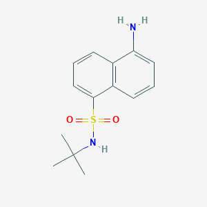 molecular formula C14H18N2O2S B14089722 5-amino-N-tert-butylnaphthalene-1-sulfonamide 