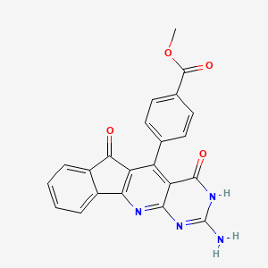 methyl 4-(6-amino-4,17-dioxo-5,7,9-triazatetracyclo[8.7.0.03,8.011,16]heptadeca-1(10),2,6,8,11,13,15-heptaen-2-yl)benzoate