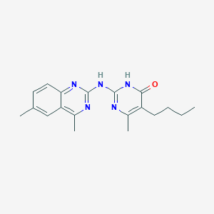 5-butyl-2-[(4,6-dimethylquinazolin-2-yl)amino]-6-methylpyrimidin-4(3H)-one