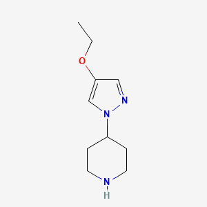 molecular formula C10H17N3O B1408975 4-(4-乙氧基-1H-吡唑-1-基)哌啶 CAS No. 1878768-71-8