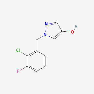 molecular formula C10H8ClFN2O B1408976 1-(2-Chloro-3-fluoro-benzyl)-1H-pyrazol-4-ol CAS No. 1600899-17-9