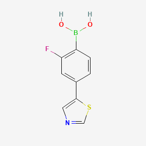 (2-Fluoro-4-(thiazol-5-yl)phenyl)boronic acid