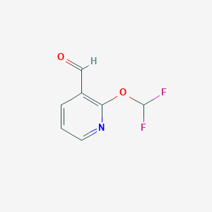 molecular formula C7H5F2NO2 B1408978 2-(二氟甲氧基)烟醛 CAS No. 2222104-51-8