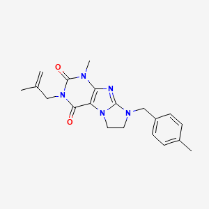 molecular formula C20H23N5O2 B14089782 4-Methyl-6-[(4-methylphenyl)methyl]-2-(2-methylprop-2-enyl)-7,8-dihydropurino[7,8-a]imidazole-1,3-dione 