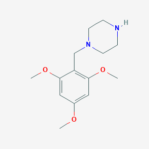 molecular formula C₁₄H₂₄Cl₂N₂O₃ B140898 1-[(2,4,6-三甲氧基苯基)甲基]哌嗪 CAS No. 113698-83-2