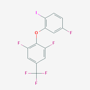 molecular formula C13H5F6IO B14089823 1,3-Difluoro-2-(5-fluoro-2-iodo-phenoxy)-5-(trifluoromethyl)benzene 