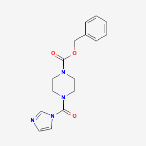 molecular formula C16H18N4O3 B14089895 Benzyl 4-[(imidazol-1-yl)carbonyl]piperazine-1-carboxylate 