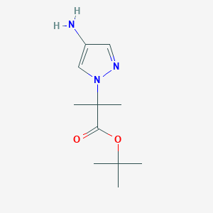 molecular formula C11H19N3O2 B1408991 tert-butyl 2-(4-amino-1H-pyrazol-1-yl)-2-methylpropanoate CAS No. 1462287-54-2