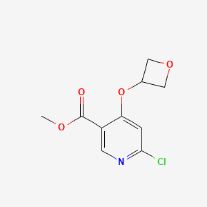 molecular formula C10H10ClNO4 B1408994 6-氯-4-(氧杂环丙-3-氧基)-烟酸甲酯 CAS No. 1798295-58-5