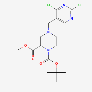 1-tert-Butyl 2-methyl 4-((2,4-dichloropyrimidin-5-yl)methyl)piperazine-1,2-dicarboxylate