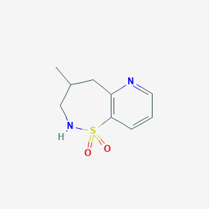 molecular formula C9H12N2O2S B1408996 4-Methyl-2,3,4,5-tetrahydropyrido[2,3-f][1,2]thiazepine 1,1-dioxide CAS No. 1799977-51-7