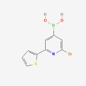 molecular formula C9H7BBrNO2S B14089970 (2-Bromo-6-(thiophen-2-yl)pyridin-4-yl)boronic acid 