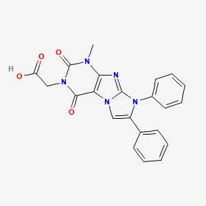 (1-methyl-2,4-dioxo-7,8-diphenyl-1,2,4,8-tetrahydro-3H-imidazo[2,1-f]purin-3-yl)acetic acid