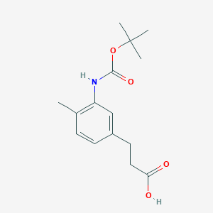 3-(3-{[(tert-Butoxy)carbonyl]amino}-4-methylphenyl)propanoic acid