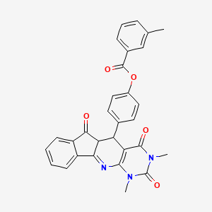 molecular formula C30H23N3O5 B14090000 [4-(5,7-dimethyl-4,6,17-trioxo-5,7,9-triazatetracyclo[8.7.0.03,8.011,16]heptadeca-3(8),9,11,13,15-pentaen-2-yl)phenyl] 3-methylbenzoate 