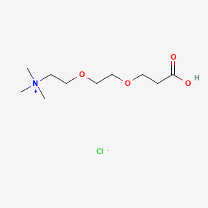 molecular formula C10H22ClNO4 B14090011 2-(2-(2-Carboxyethoxy)ethoxy)-N,N,N-trimethylethan-1-aminium chloride 