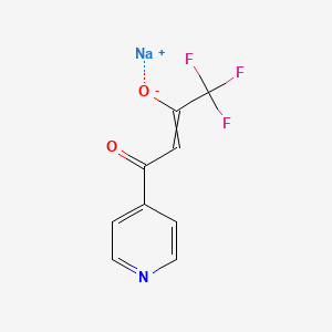 molecular formula C9H5F3NNaO2 B14090017 Sodium;1,1,1-trifluoro-4-oxo-4-pyridin-4-ylbut-2-en-2-olate 