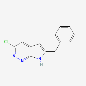 molecular formula C13H10ClN3 B1409004 6-benzyl-3-chloro-7H-pyrrolo[2,3-c]pyridazine CAS No. 1851931-83-3