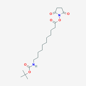 Undecanoic acid, 11-[[(1,1-dimethylethoxy)carbonyl]amino]-, 2,5-dioxo-1-pyrrolidinyl ester