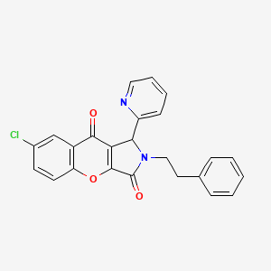 7-Chloro-2-(2-phenylethyl)-1-(pyridin-2-yl)-1,2-dihydrochromeno[2,3-c]pyrrole-3,9-dione