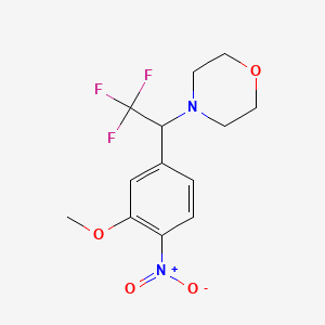 4-[2,2,2-Trifluoro-1-(3-methoxy-4-nitrophenyl)ethyl]morpholine