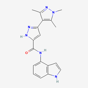 N-(1H-indol-4-yl)-1',3',5'-trimethyl-1'H,2H-3,4'-bipyrazole-5-carboxamide