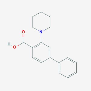 molecular formula C18H19NO2 B1409008 3-(Piperidin-1-yl)biphenyl-4-carboxylic acid CAS No. 1425040-27-2