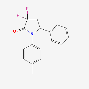 molecular formula C17H15F2NO B14090088 3,3-Difluoro-5-phenyl-1-(p-tolyl)pyrrolidin-2-one 