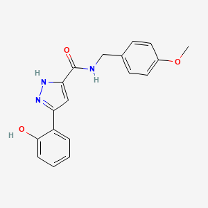 5-(2-hydroxyphenyl)-N-(4-methoxybenzyl)-1H-pyrazole-3-carboxamide